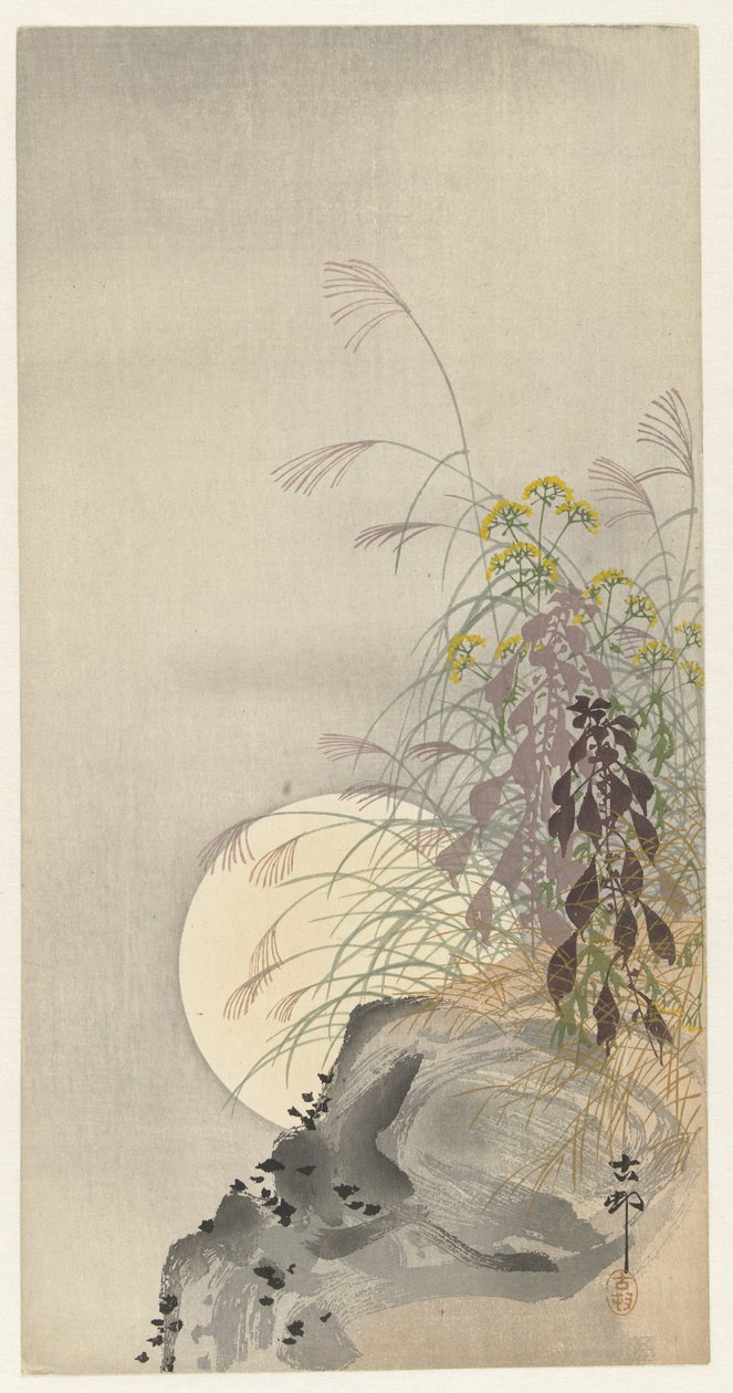 Herbes sous la pleine lune - Ohara Koson