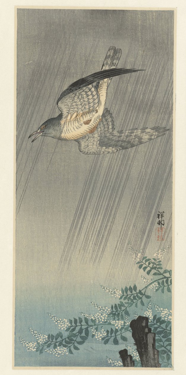 Coucou dans la tempête - Ohara Koson