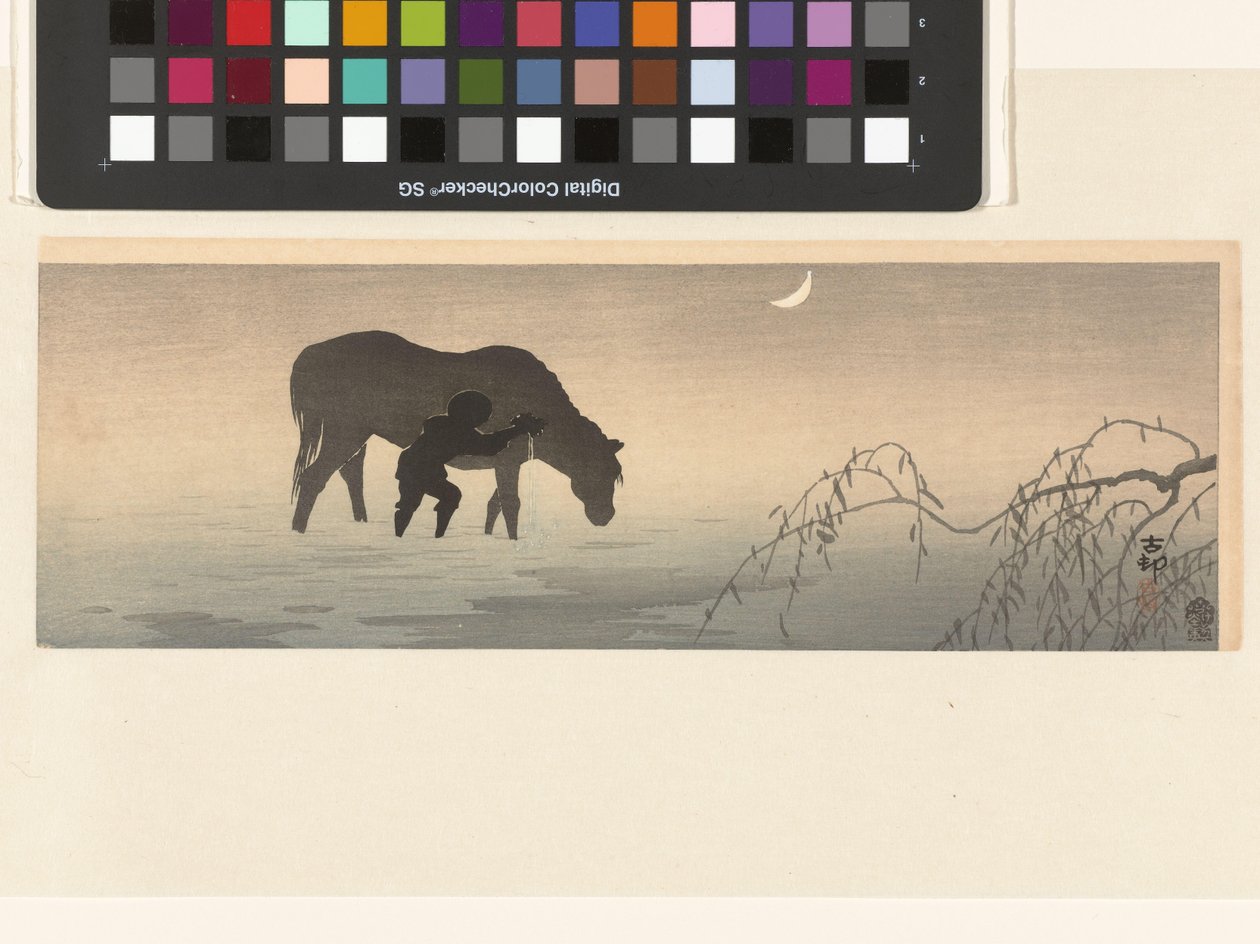 Homme et cheval - Ohara Koson