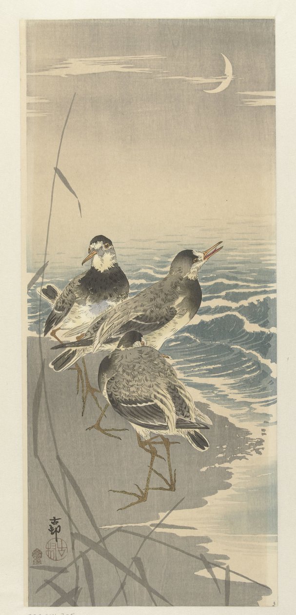 Chevaliers au clair de lune - Ohara Koson