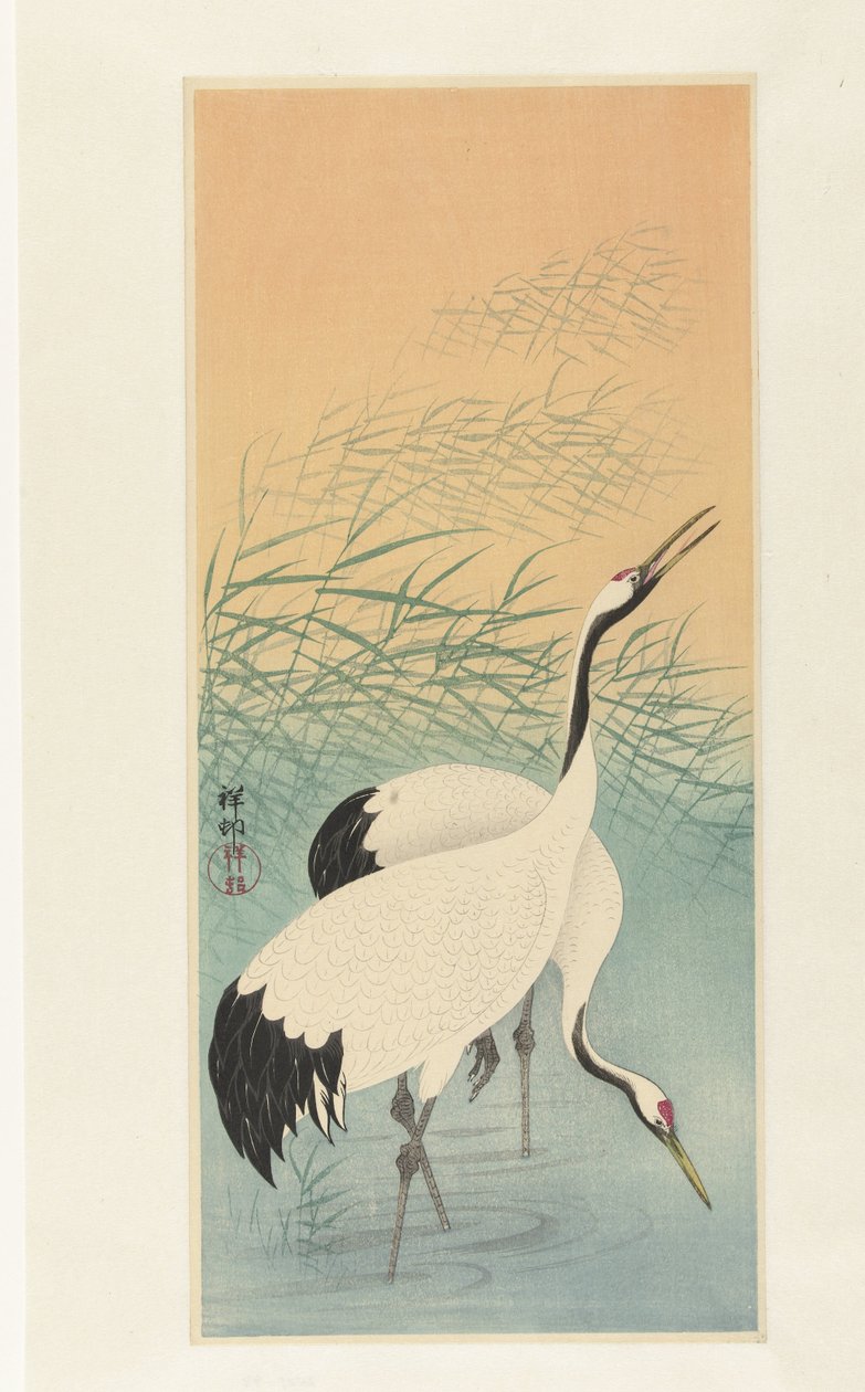 Deux grues - Ohara Koson