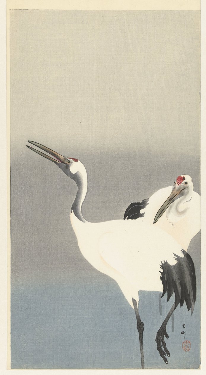 Deux grues - Ohara Koson