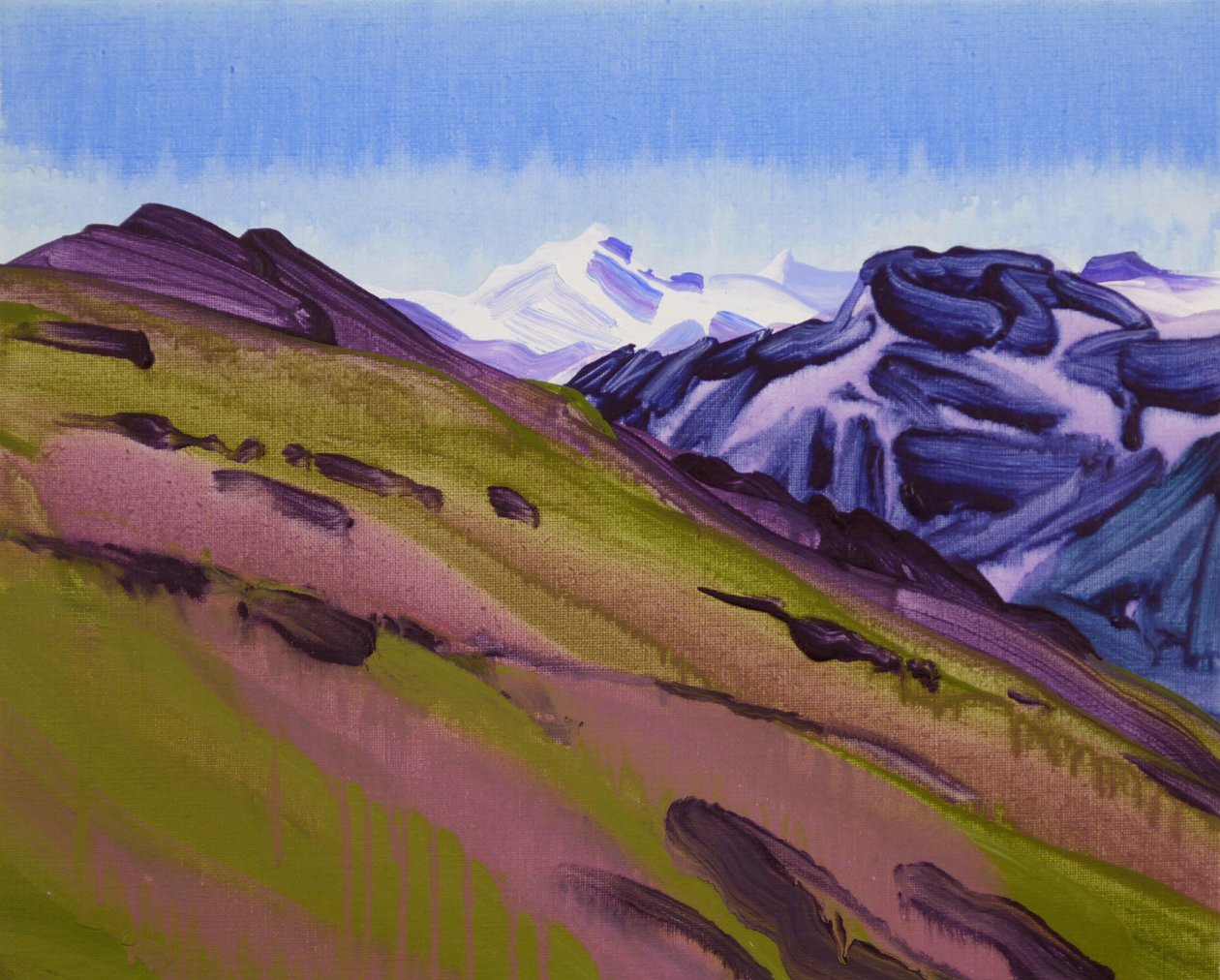 Loèche-les-Bains 18, 2012 (acrylique sur toile) - Olivier Morel
