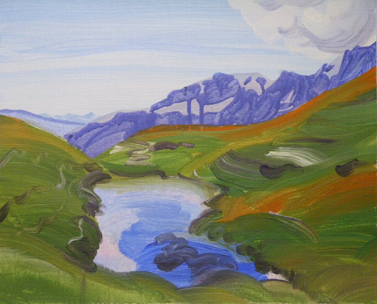 Loèche-les-Bains 27, 2014 (acrylique sur toile) - Olivier Morel