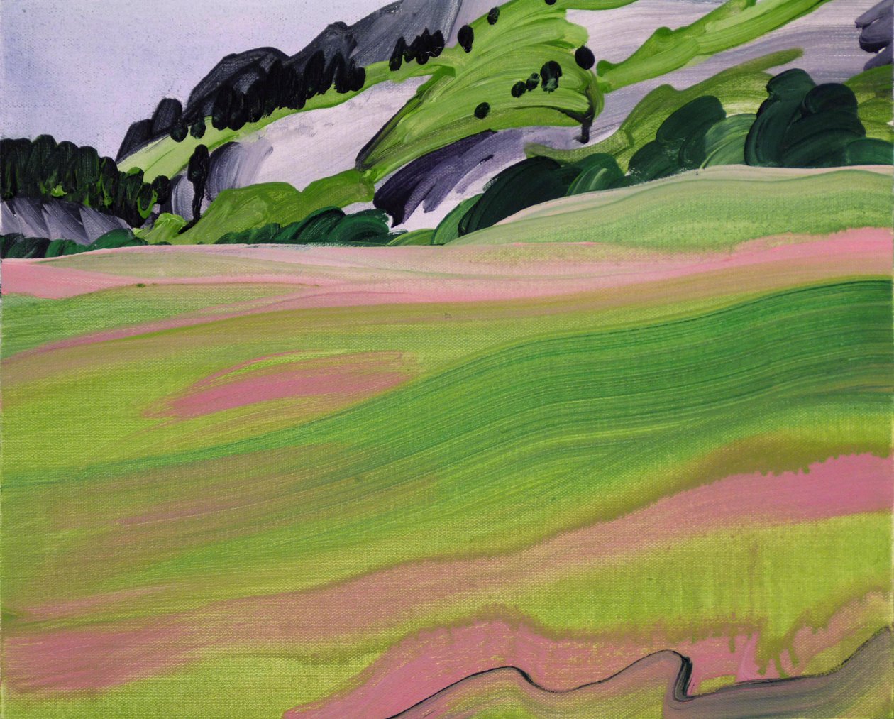 Loèche-les-Bains 2, 2012 (acrylique sur toile) - Olivier Morel
