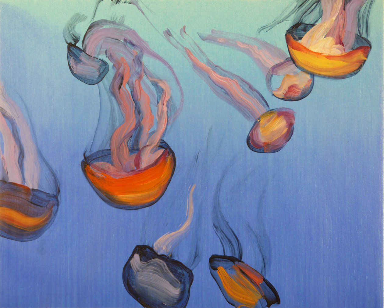 Méduses 15, 2013 (acrylique sur toile) - Olivier Morel