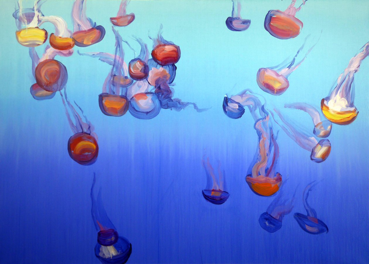 Méduses 4, 2012 (acrylique sur toile) - Olivier Morel