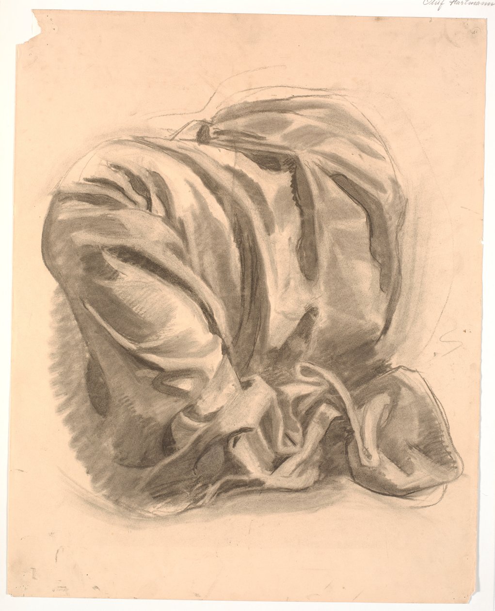 Étude de draperie, reposant sur une jambe - Oluf Hartmann