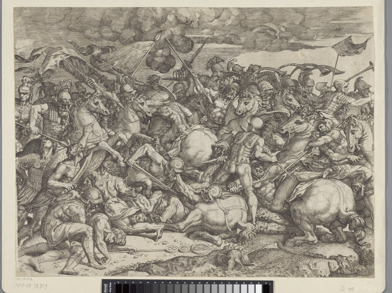 Bataille du pont Milvius - Orazio Farinati (attributed to)