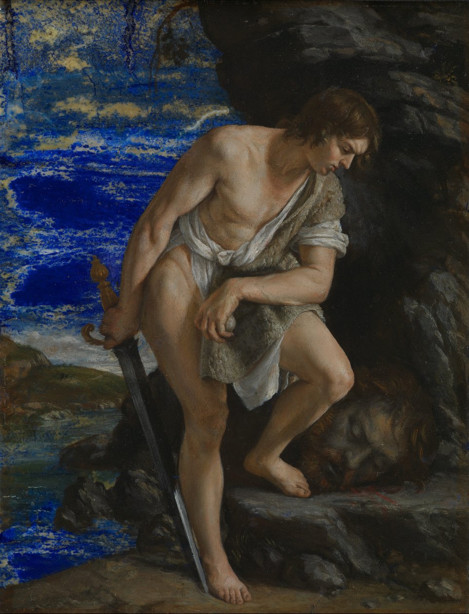 David contemplant la tête de Goliath - Orazio Gentileschi
