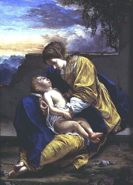 Madone et Enfant - Orazio Gentileschi