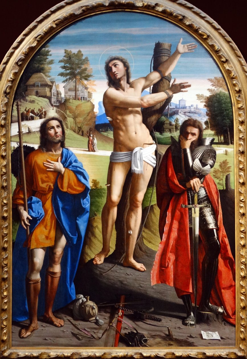 Saints Sébastien, Roch et Démétrius - Ortolano