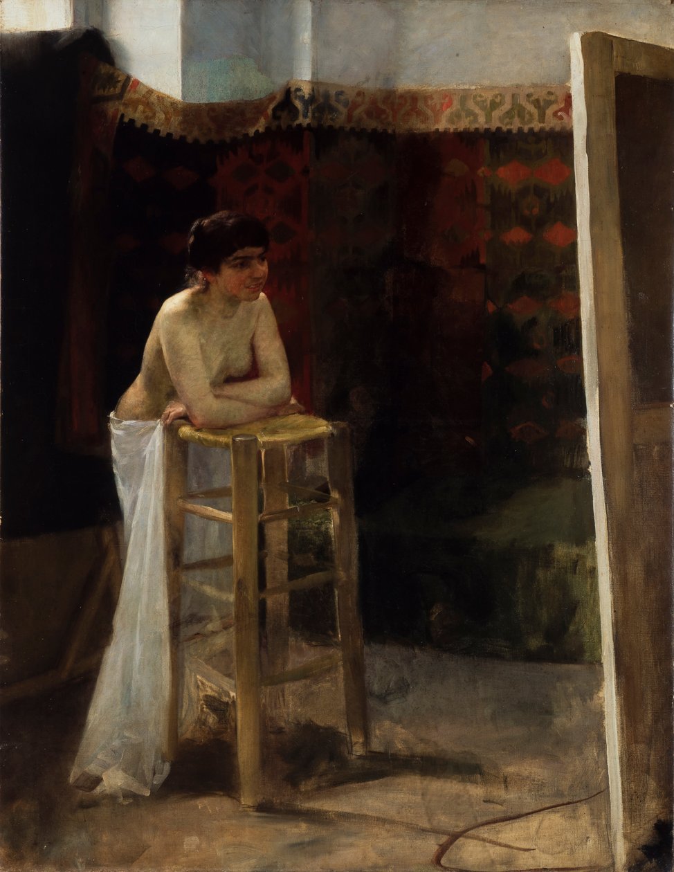 Modèle féminin dans un studio - Oscar Gustaf Bjorck