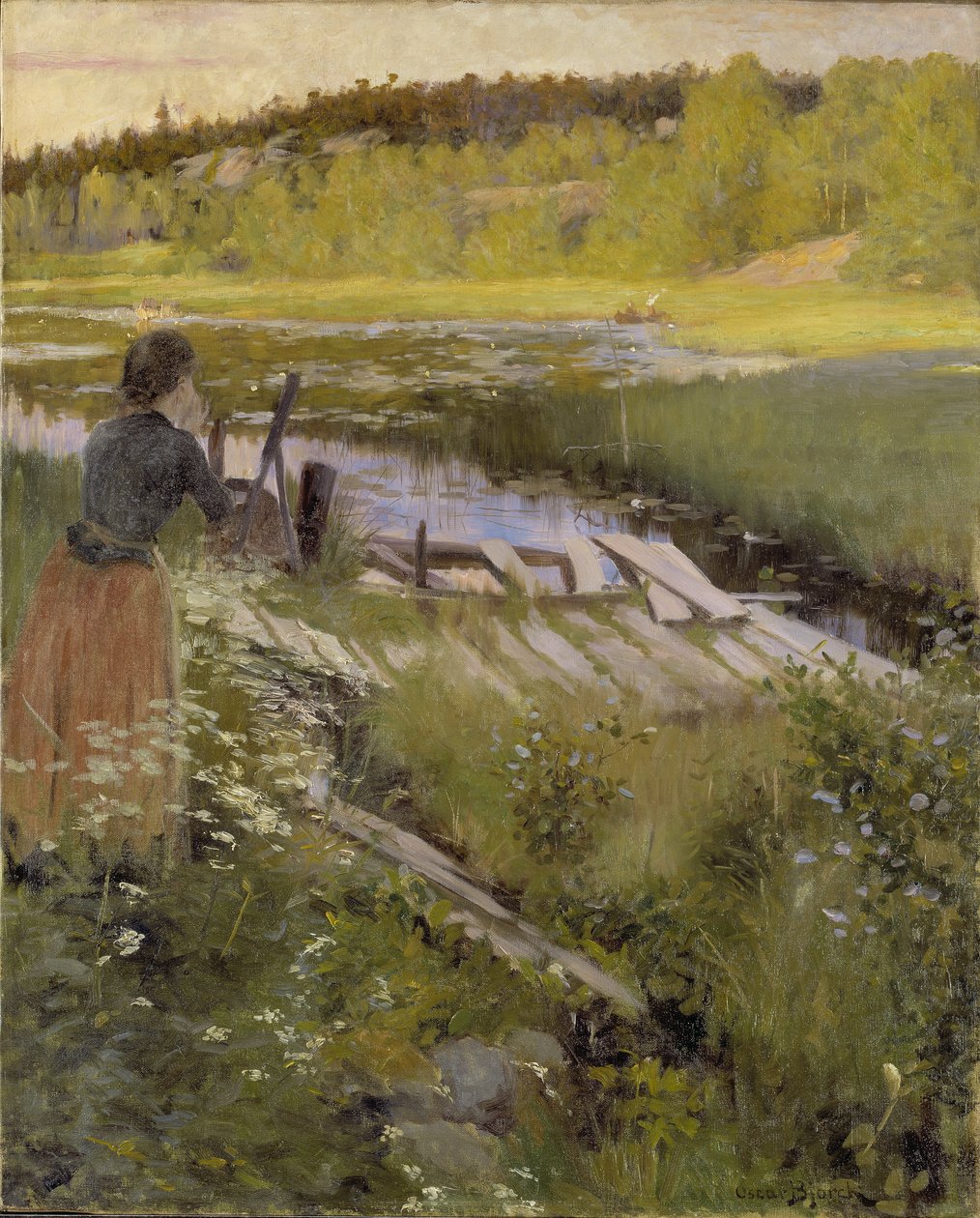 Près du lac, vue de Balingsta - Oscar Gustaf Bjorck