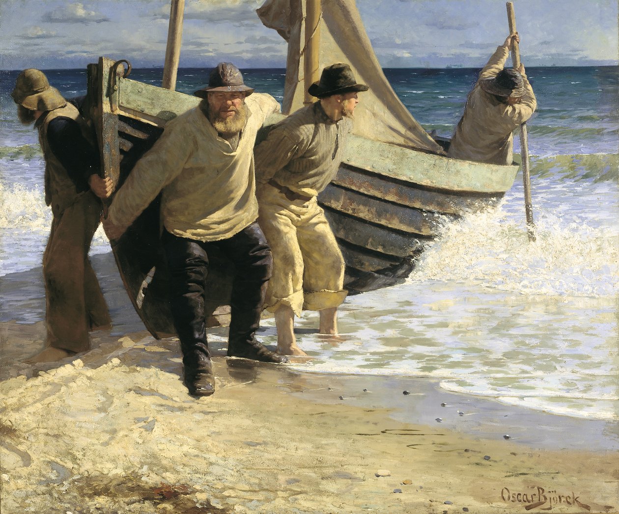 Lancement du bateau. Skagen - Oscar Gustaf Bjorck