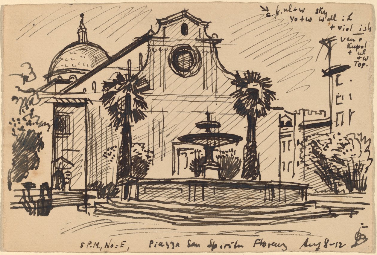 Piazza S. Spirito, Florence - Oscar F. Bluemner
