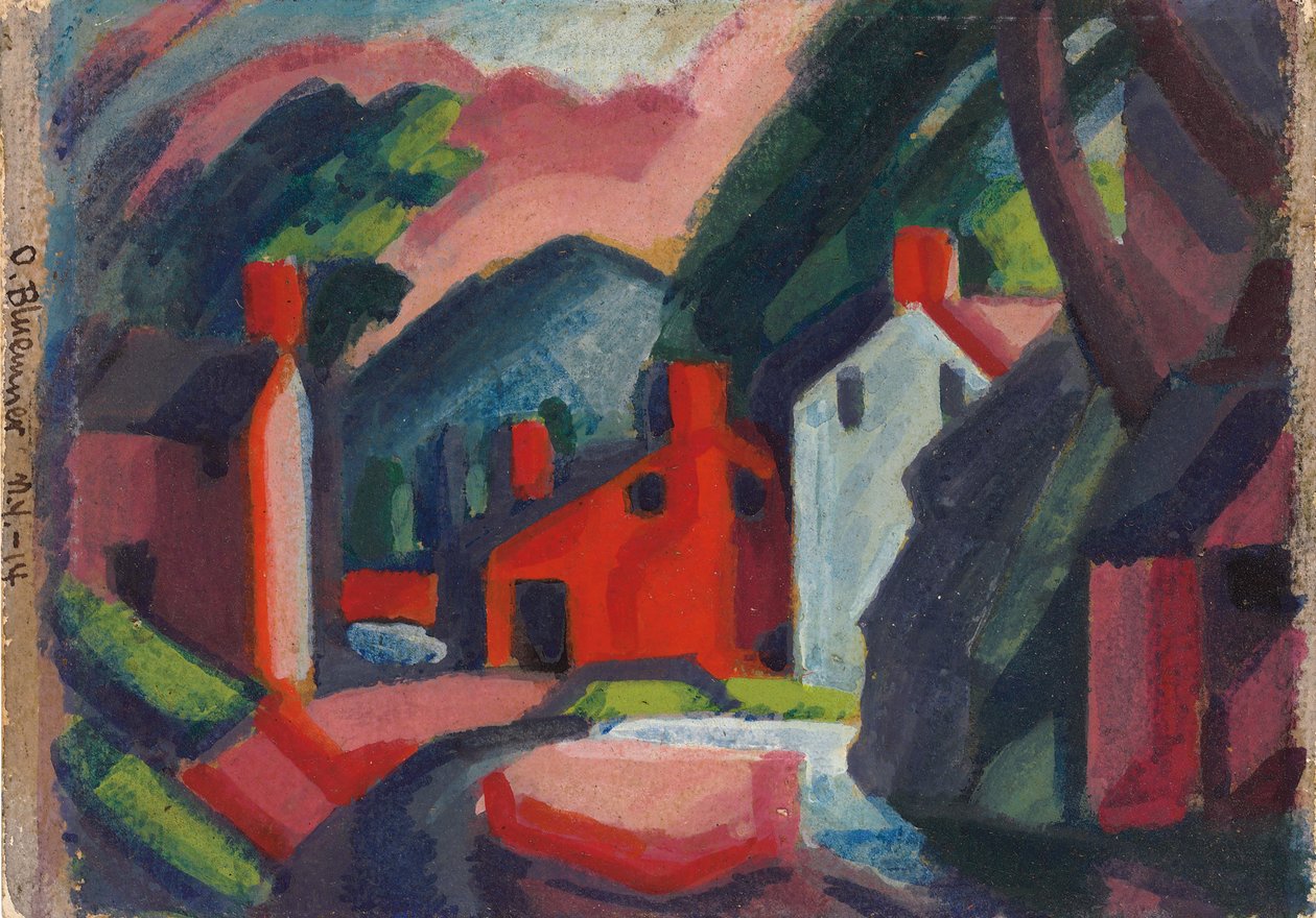 Vue de Lehnenburg, Pennsylvanie - Oscar Florianus Bluemner