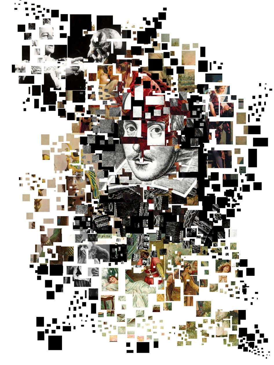Collage de William Shakespeare (impression) - Oscar Vila Nieto