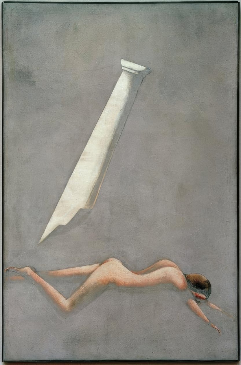 Cycle Folkwang : Homme renversé avec colonne - Oskar Schlemmer