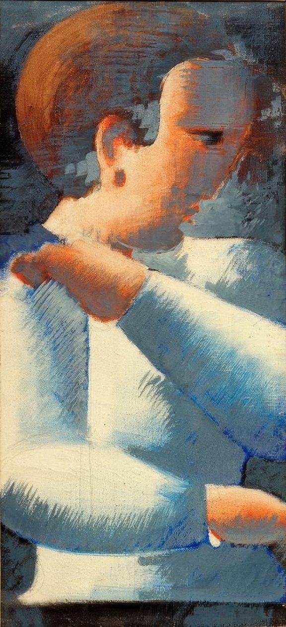 Garçon en bleu et blanc - Oskar Schlemmer