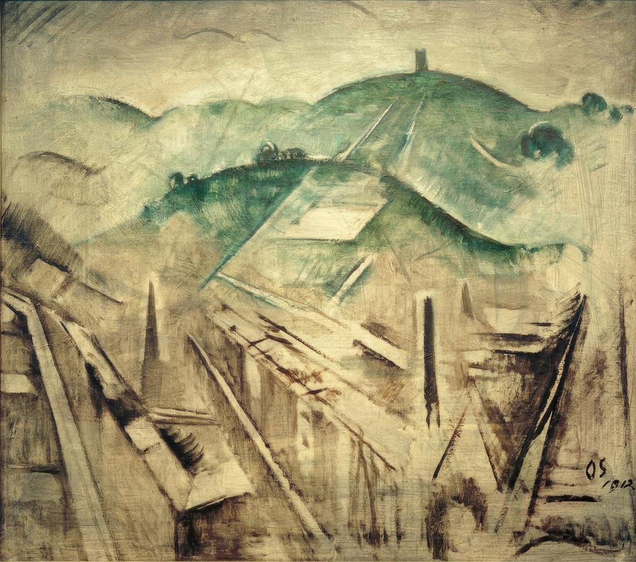 Paysage Stuttgart I - Oskar Schlemmer