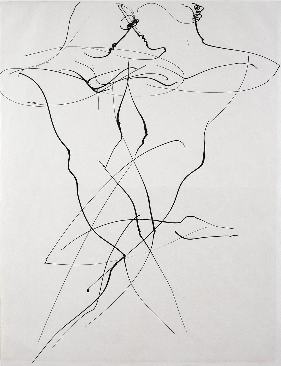 Deux figures en mouvement opposé, danse - Oskar Schlemmer