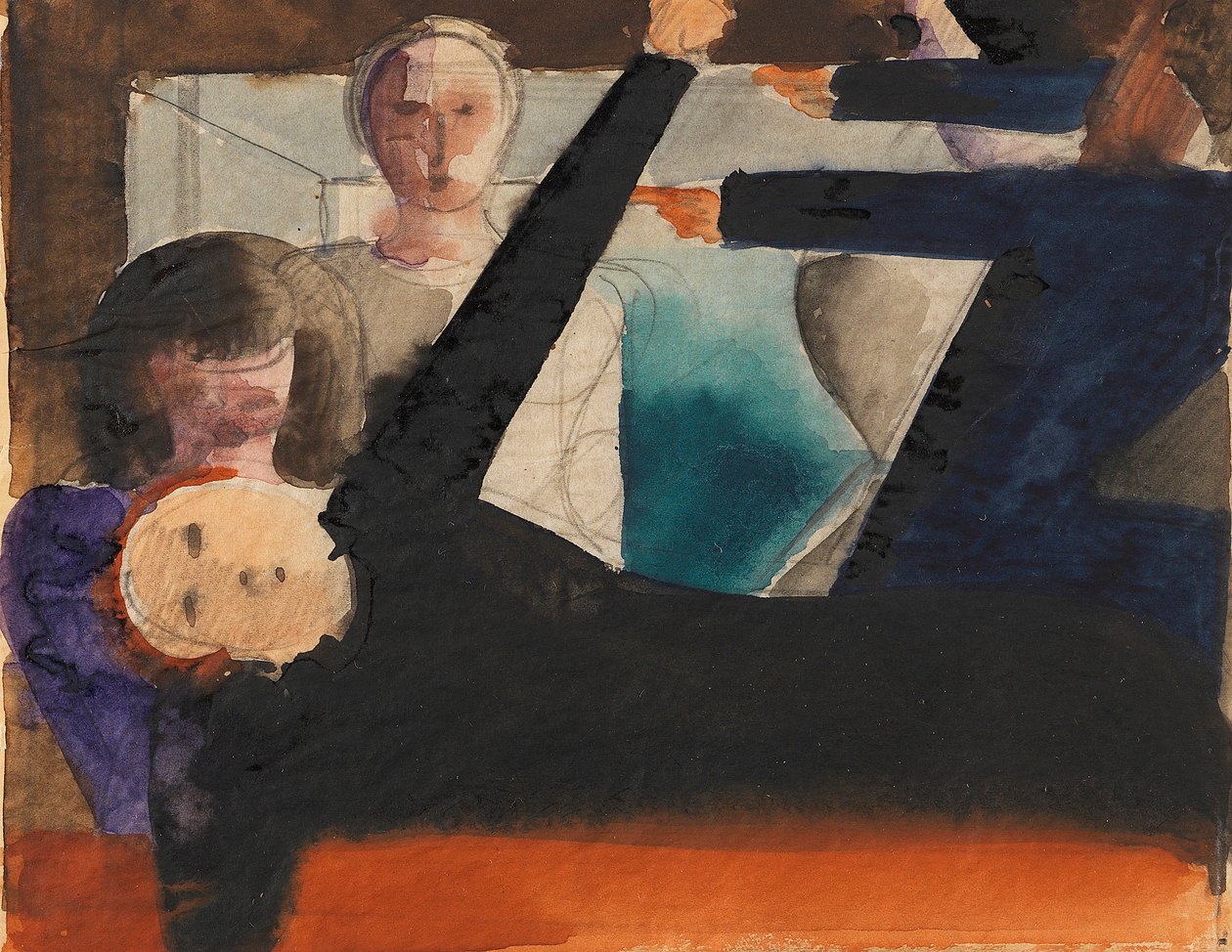 Zwiegespräch Anklage, vers 1924-1925 - Oskar Schlemmer