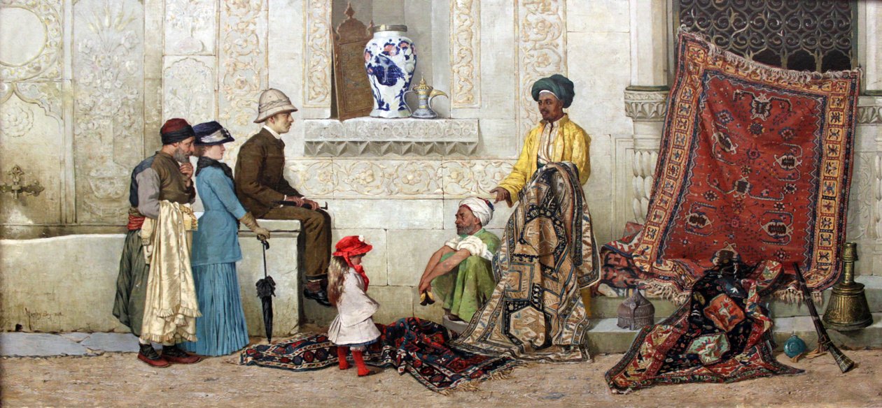 Marchand de tapis persans dans la rue - Osman Hamdi Bey