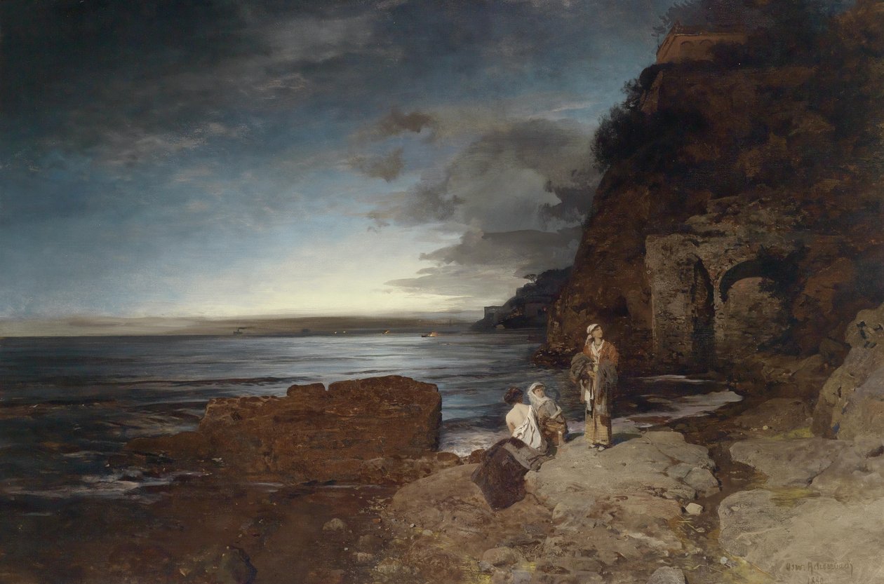 Soirée sur la côte - Oswald Achenbach