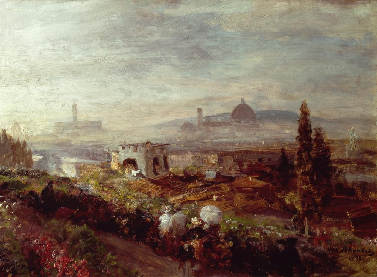 Vue de Florence - Oswald Achenbach