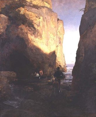 Entrée dans la grotte - Oswald Achenbach