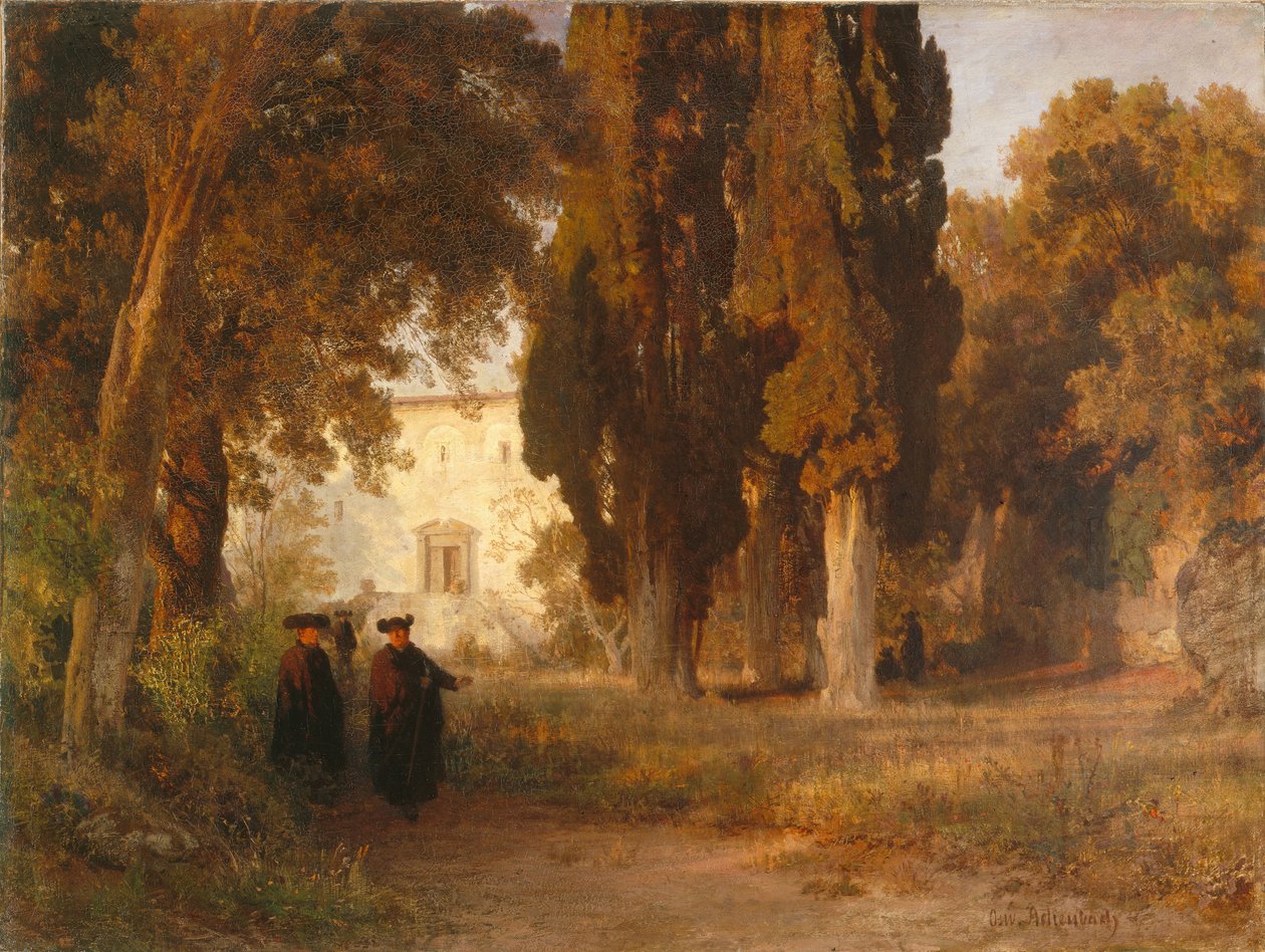 Le jardin du monastère, après 1857 - Oswald Achenbach