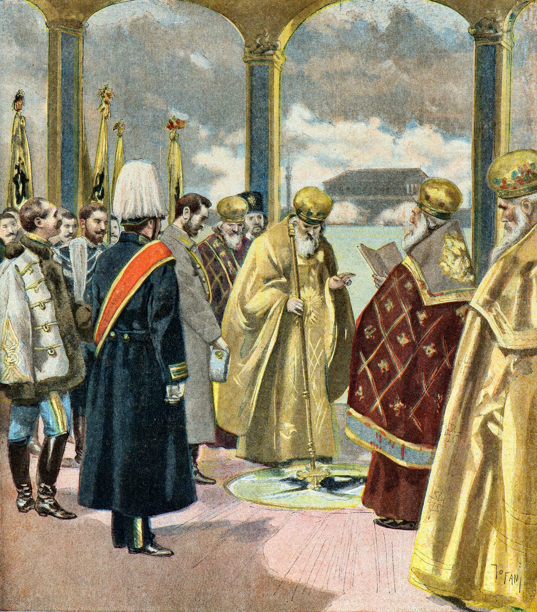 En Russie, le Metropolite beni the Neva - Oswaldo Tofani