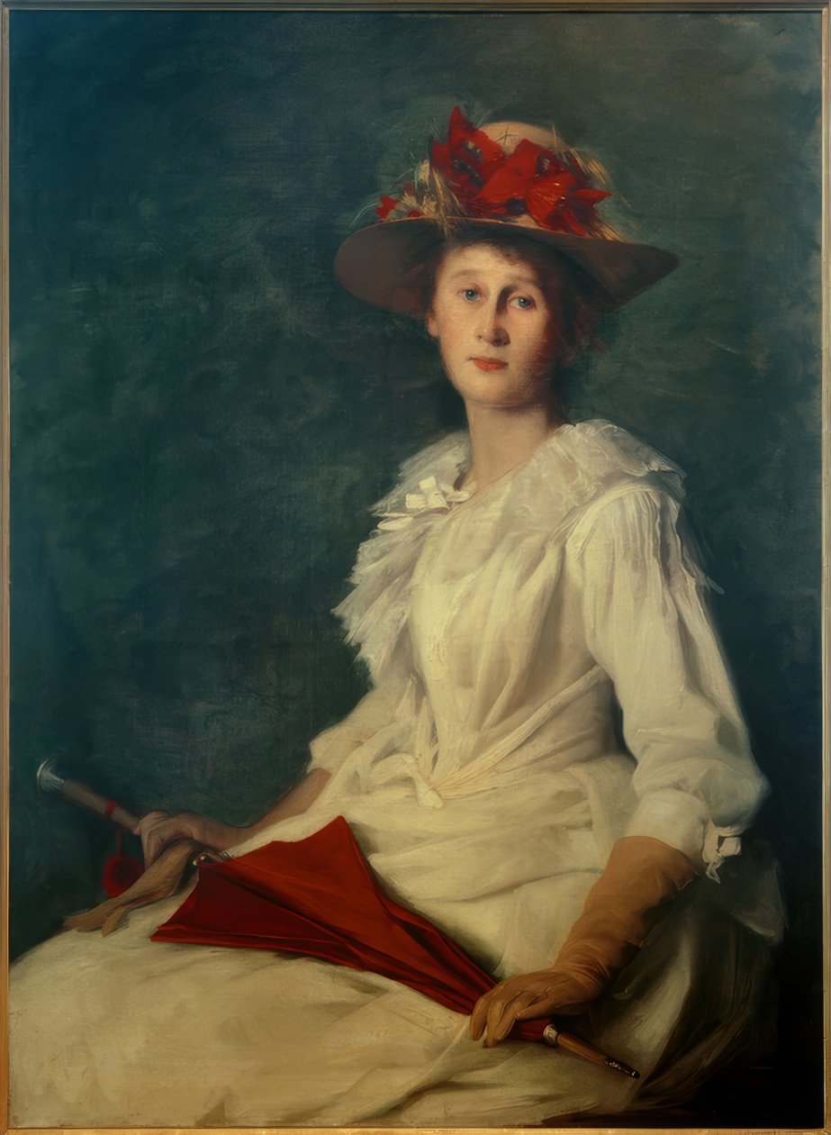 Hélène Roederstein avec un parapluie - Ottilie Roederstein