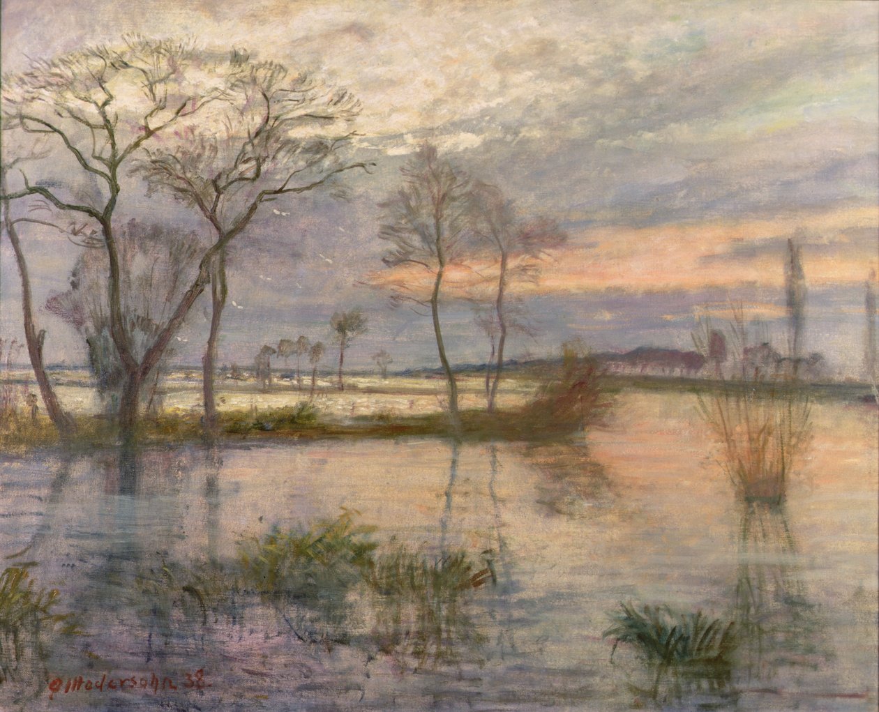 Soirée sur la rivière Wumme - Otto Modersohn