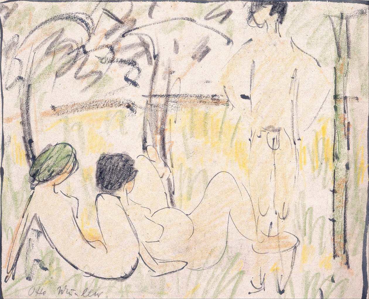 Trois nus - Otto Mueller