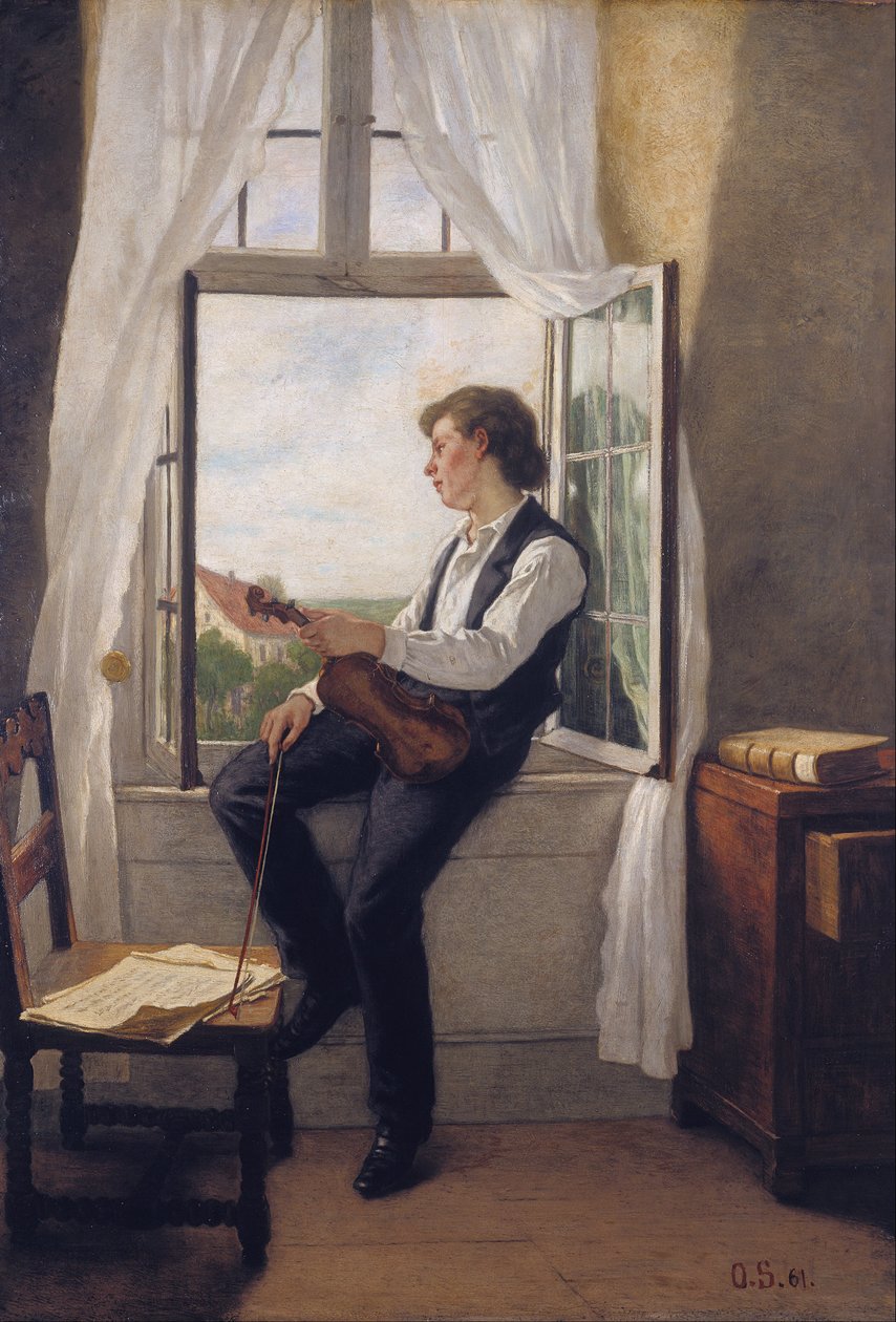 Le violoniste à la fenêtre - Franz Otto Scholderer