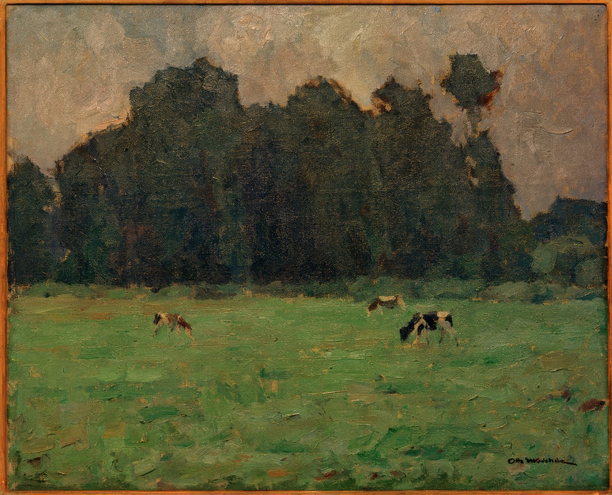 Otto Ubbelohde, Vaches devant des peupliers - Otto Ubbelohde