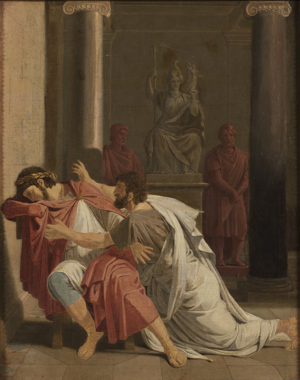 Burrhus, le tuteur de Néron, se prosternant devant son seigneur souverain, 1816 - Otto Wallgren