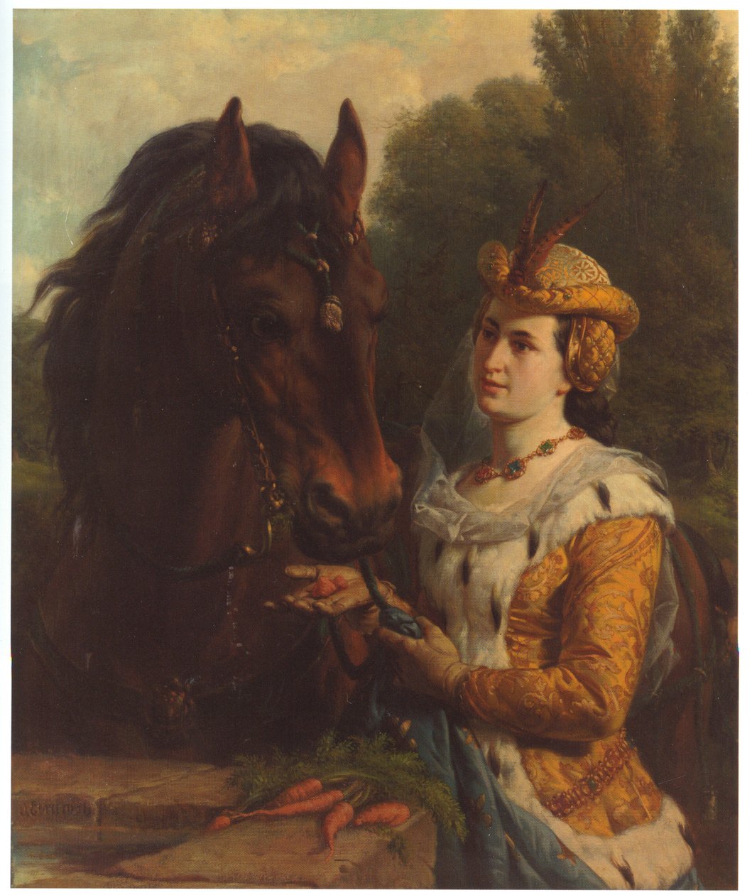 Jacoba van Beieren avec son cheval - Otto Eerelman