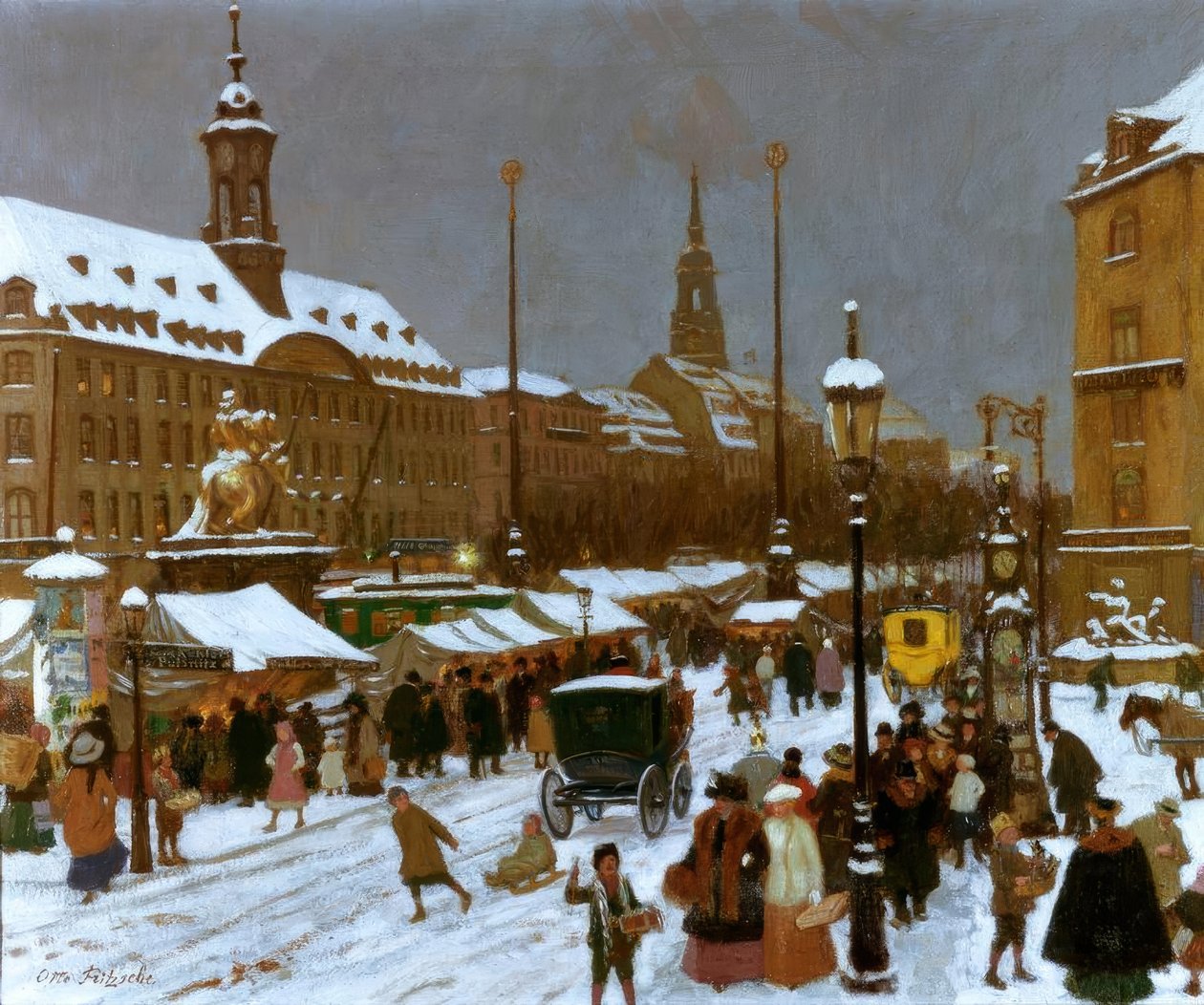 Striezelmarkt sur la place Neustädter - Otto Fritzsche