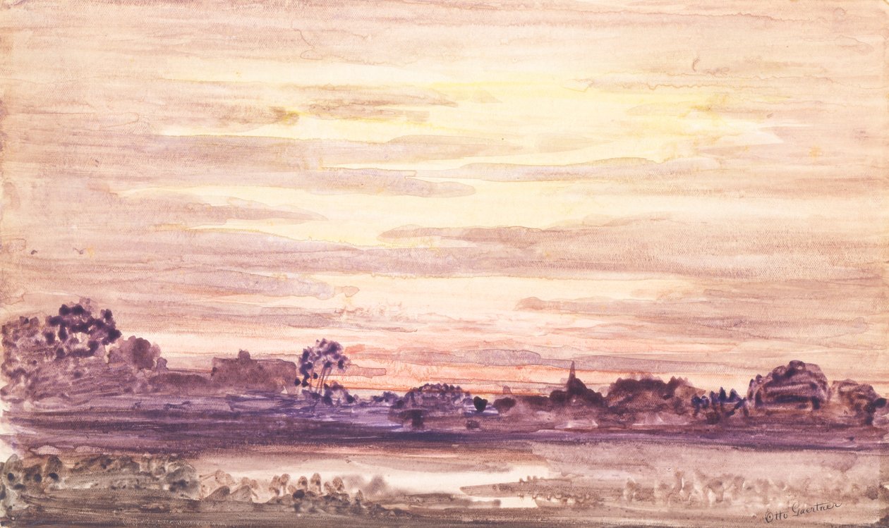 Coucher de soleil après la tempête - Otto Gaertner