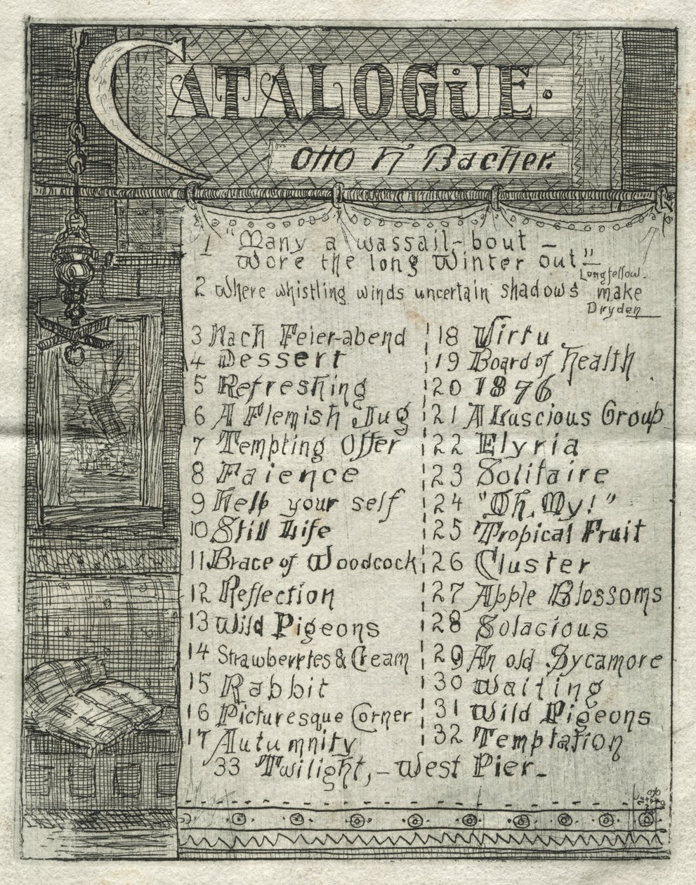 Catalogue, 1878 - Otto H. Bacher