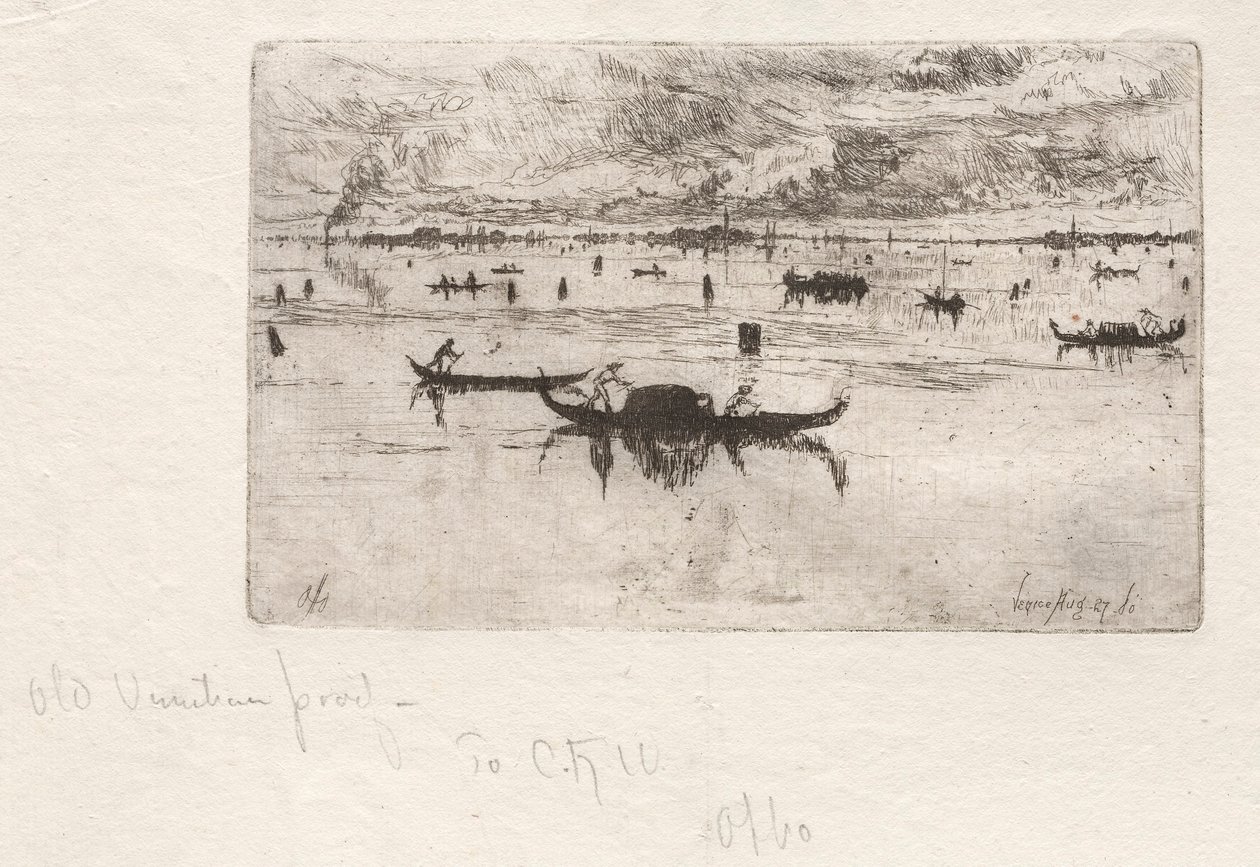 Vue vers la Salute, Venise, 1880 - Otto H. Bacher