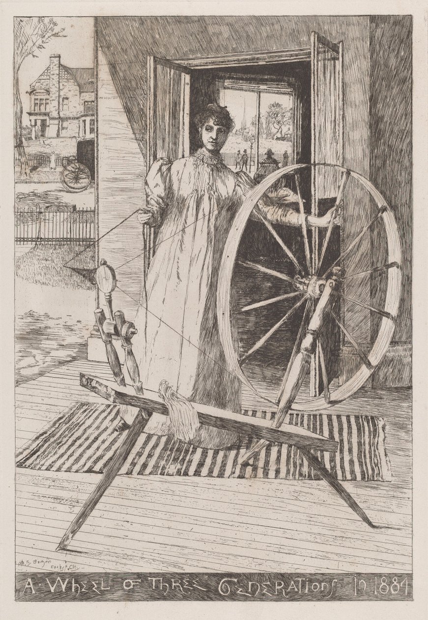 À la roue de filage - Otto Henry Bacher