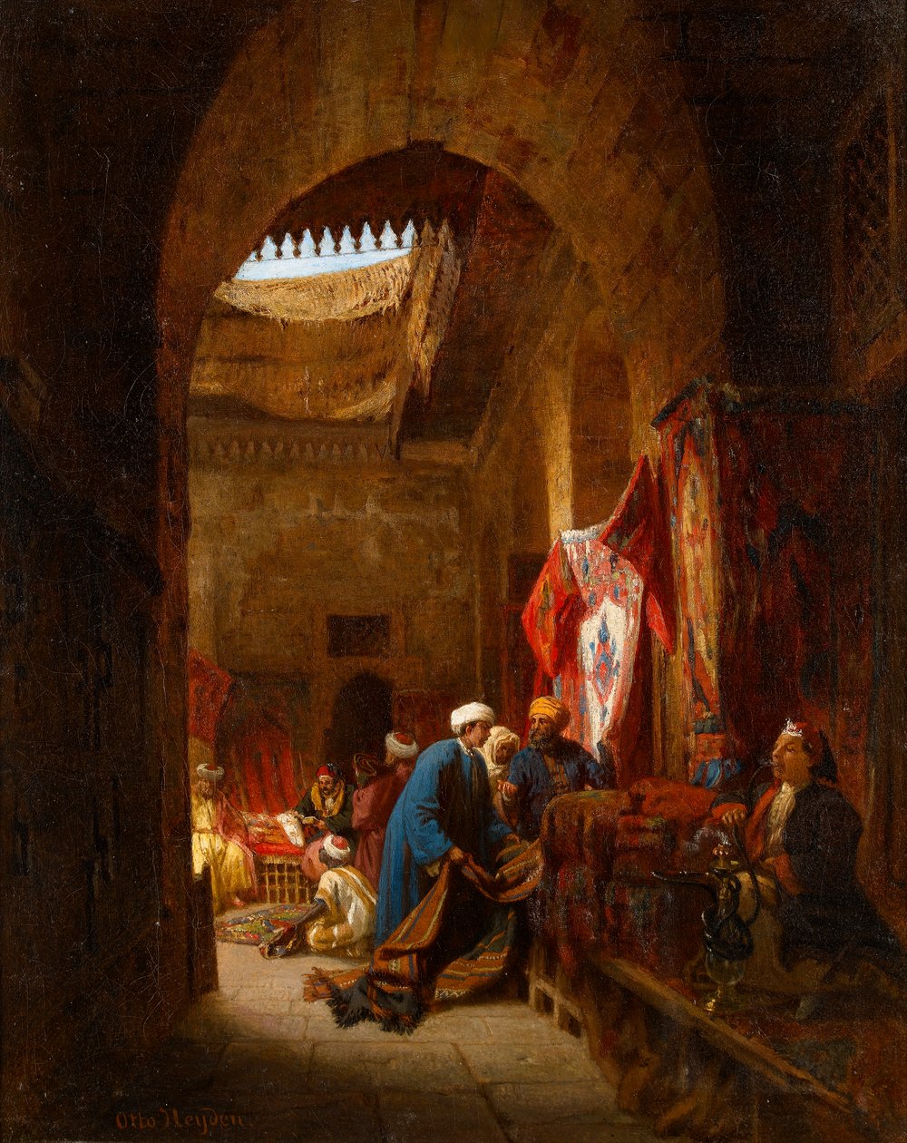 Le bazar des tapis, Le Caire - Otto Johann Heinrich Heyden