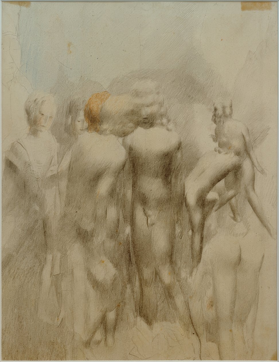 Groupe de garçons nus en plein air (Baigneurs) - Otto Meyer Amden