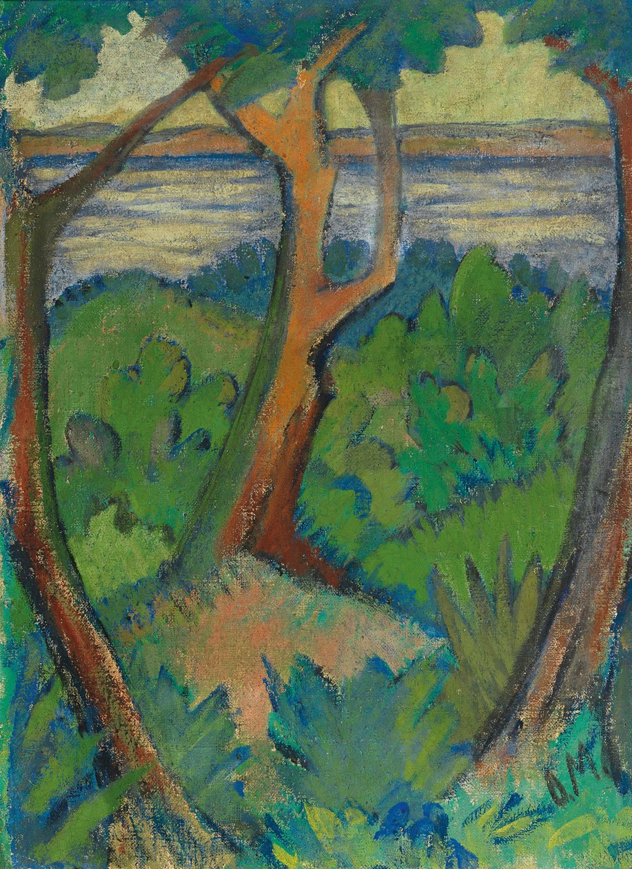 Paysage avec trois arbres, 1923 - Otto Mueller