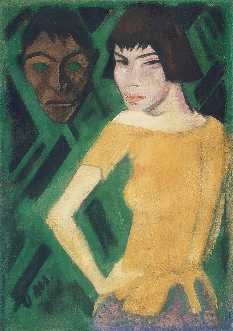 Maschka avec masque - Otto Mueller