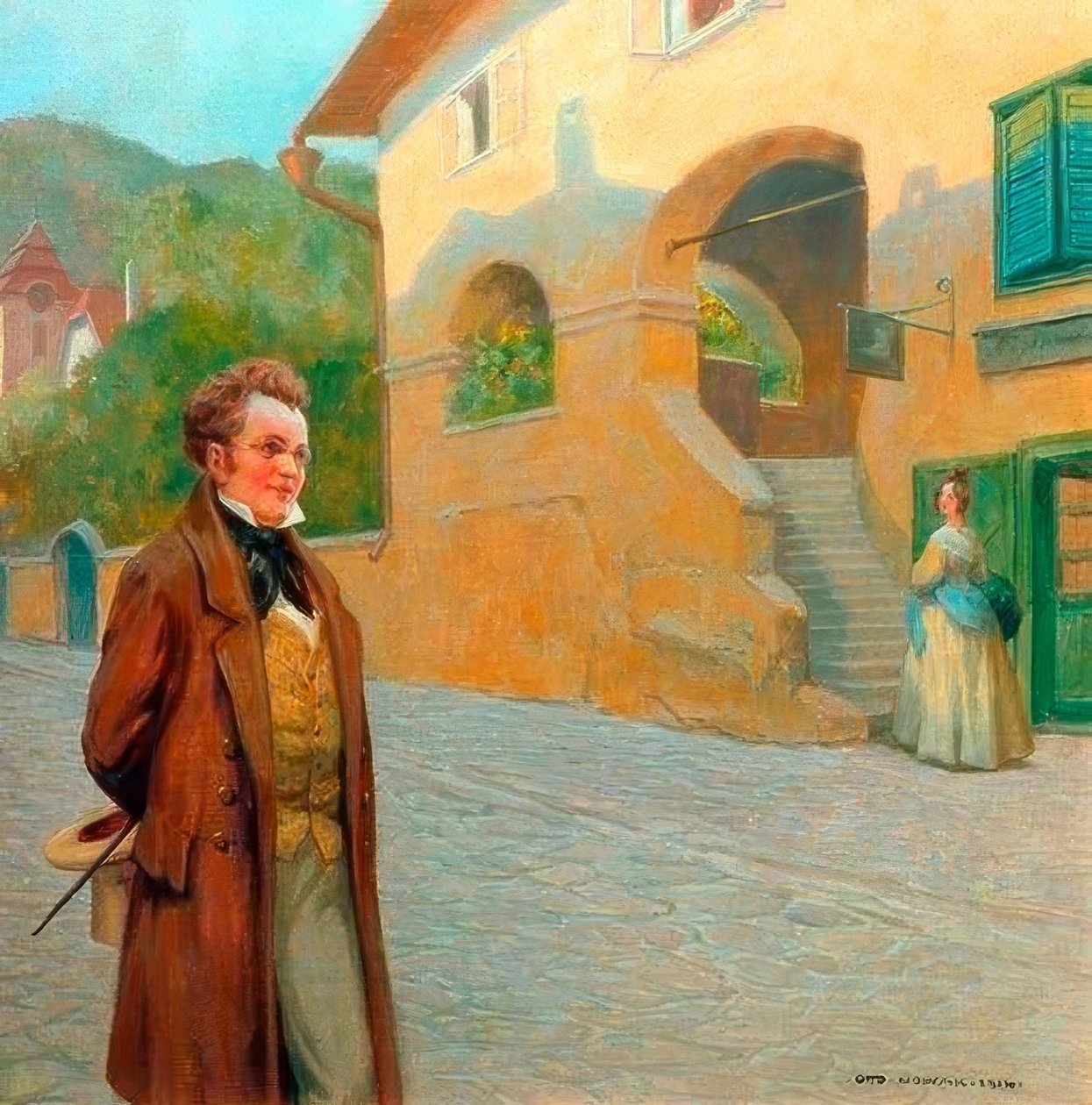 Schubert en promenade dans une région de Basse-Autriche - Otto Robert Nowak